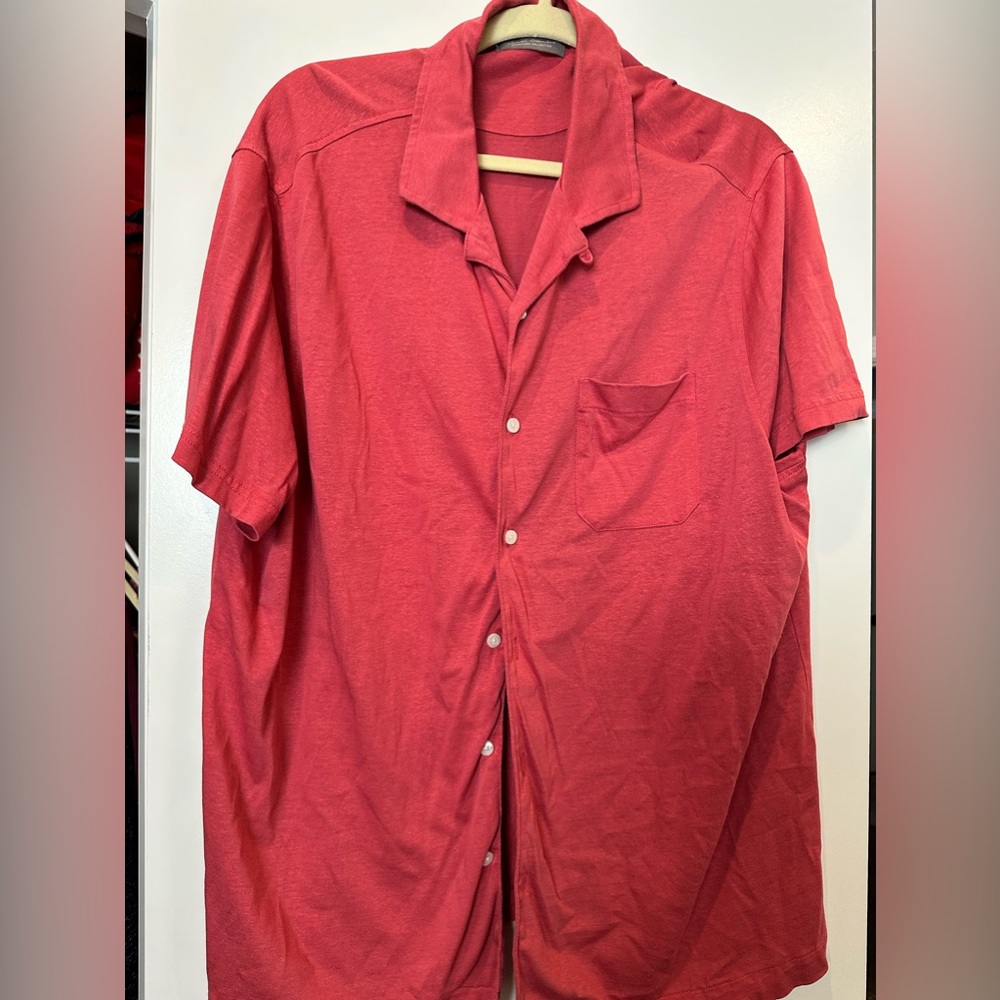 Daniel Cremieux Red Button Up Shirt Size XL
